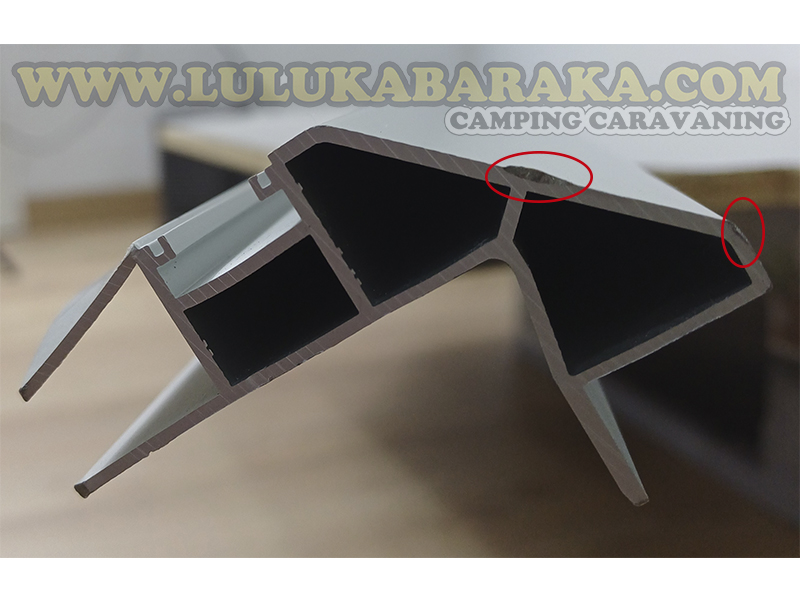 Perfil altillo aluminio con ranura Led 2,10m. Plata Mate (RASTRO)